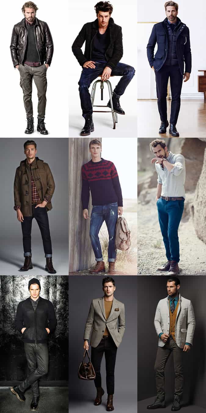 Men's Practical Autumn/Winter Boots Outfit Inspiration Lookbook