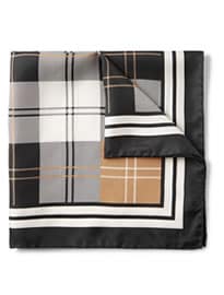 ALEXANDER MCQUEEN CHECKED SILK POCKET SQUARE
