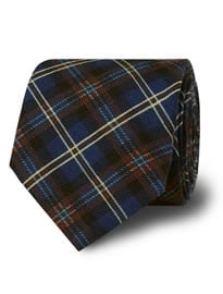 TM Lewin Blue Red Tartan Check Slim Tie
