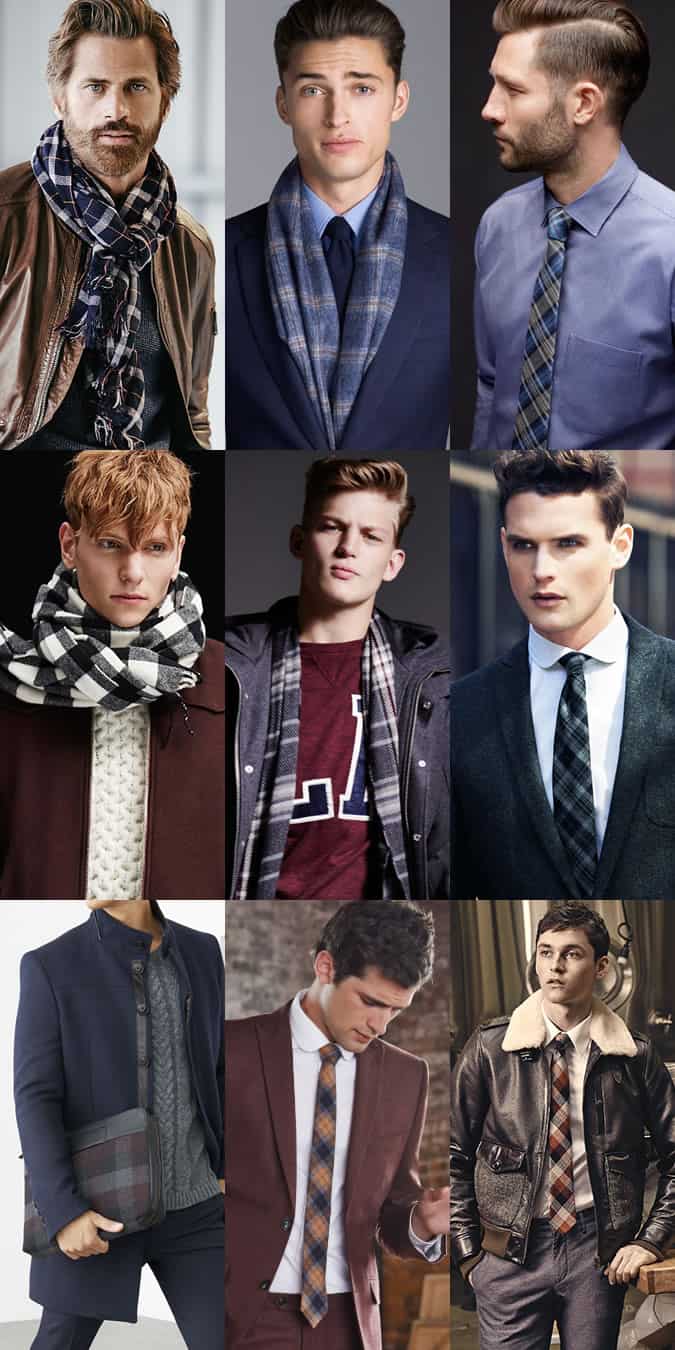 Men's Check and Tartan Accessories Outfit Inspiration Lookbook