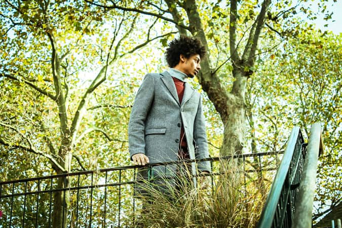 SELECTED LONG BONE WOOL COAT