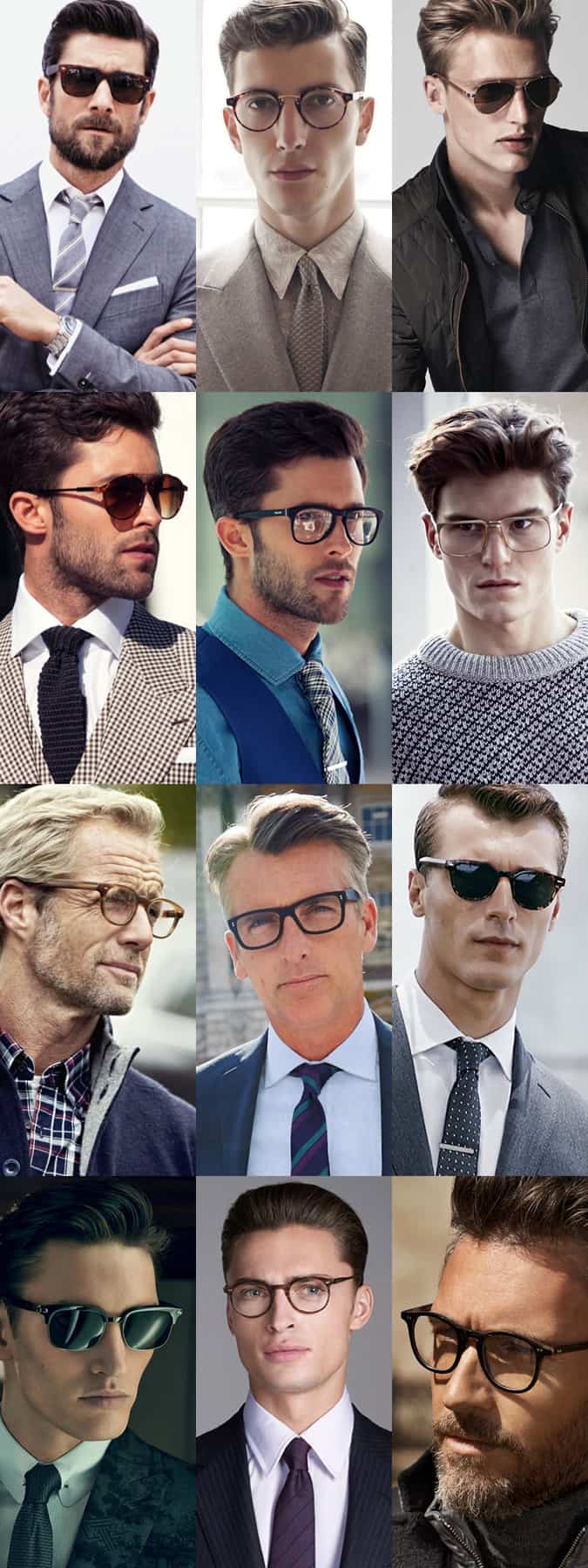 Men's Sunglasses And Optical/Spectacle Frame Types Lookbook
