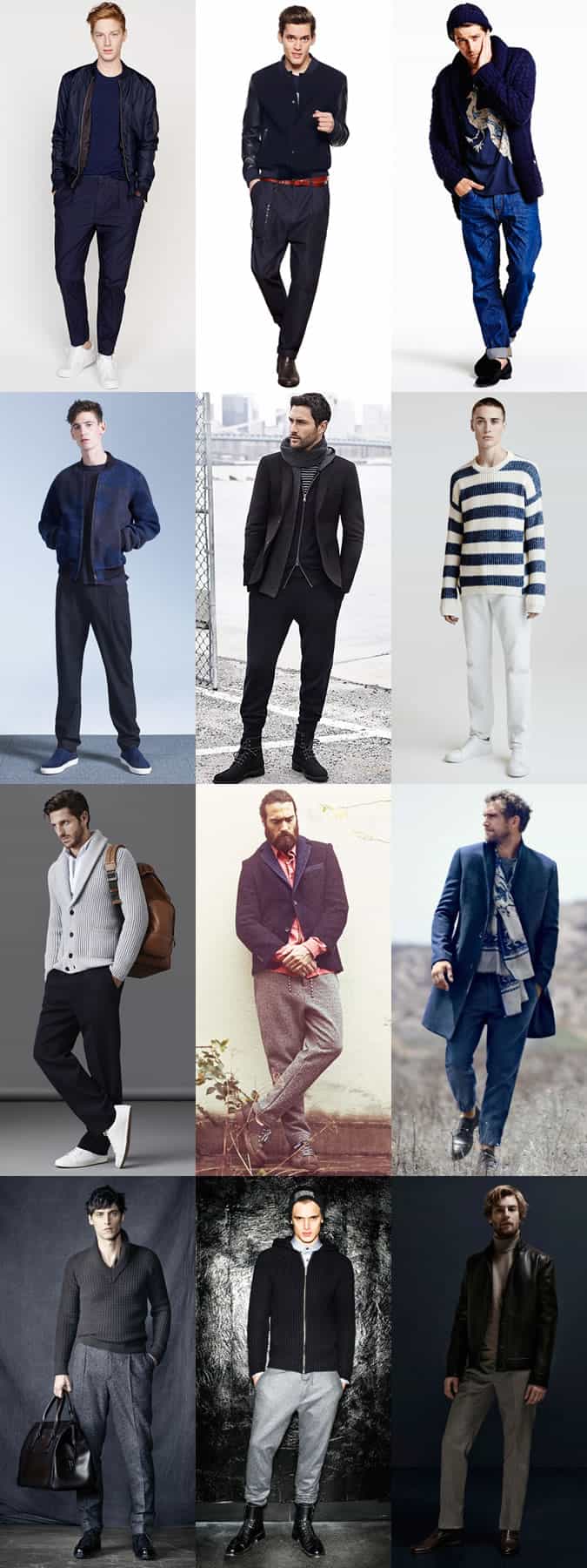 Men's Full/Straight Cut Clothing and Trousers Outfit Inspiration Lookbook