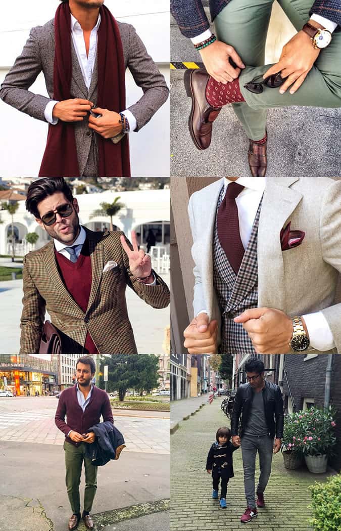 Men's Instagrammers and Bloggers Showing Us How To Wear Burgundy In A Number of Ways