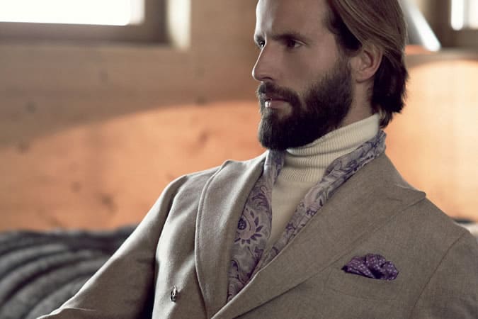 Try A subtle Floral Scarf or Pocket Square This Year