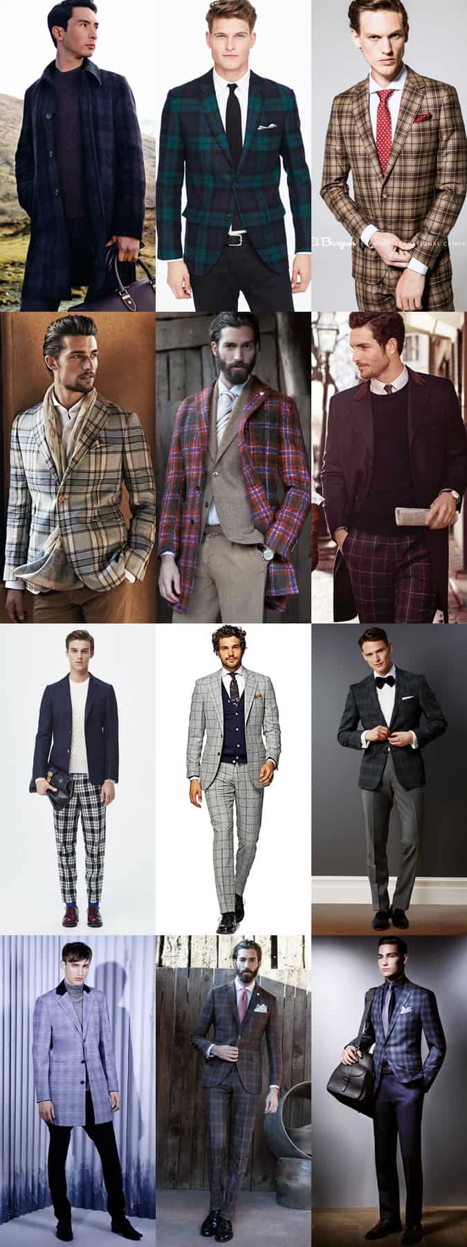 Men's Checked Clothing Outfit Inspiration Lookbook