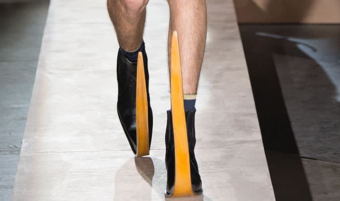 Comme des Garçons (SS15) Curved Toe Combat Boots