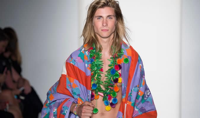 Jeremy Scott Pom-Pom & Marijuana Leaf Necklace