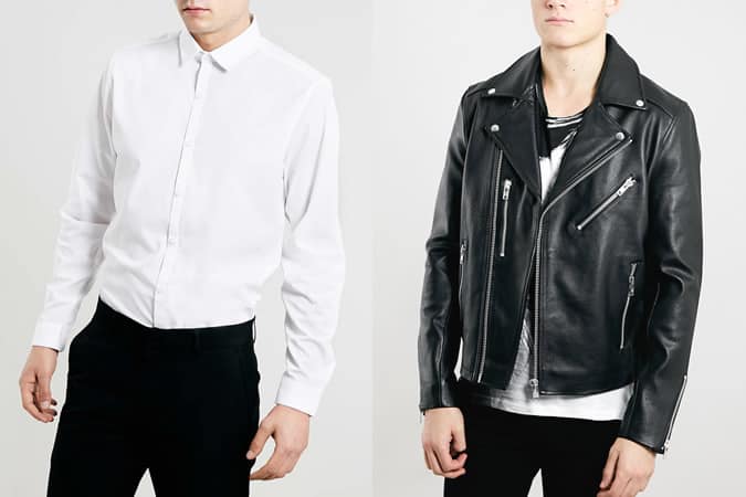 Topman Biker Jacket and White Shirt