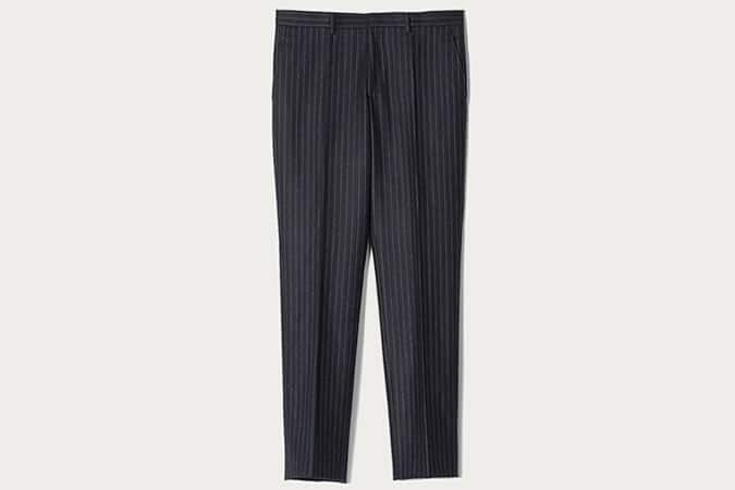 Bally Blue Navy Pinstripe Trousers