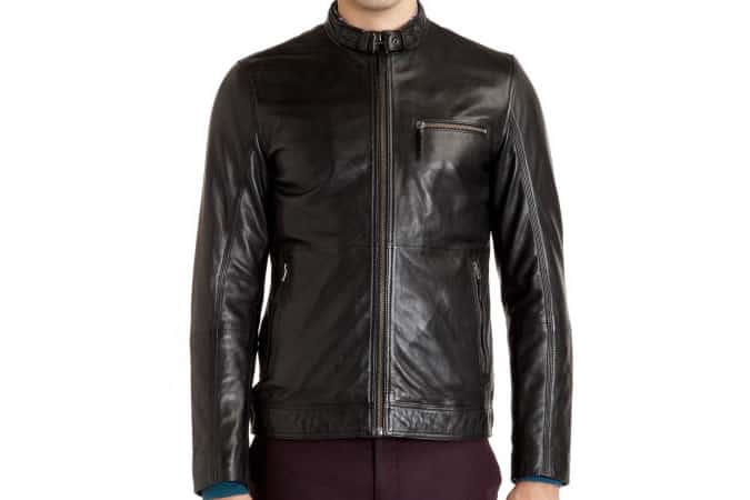 Ted Baker Visery Leather Jacket