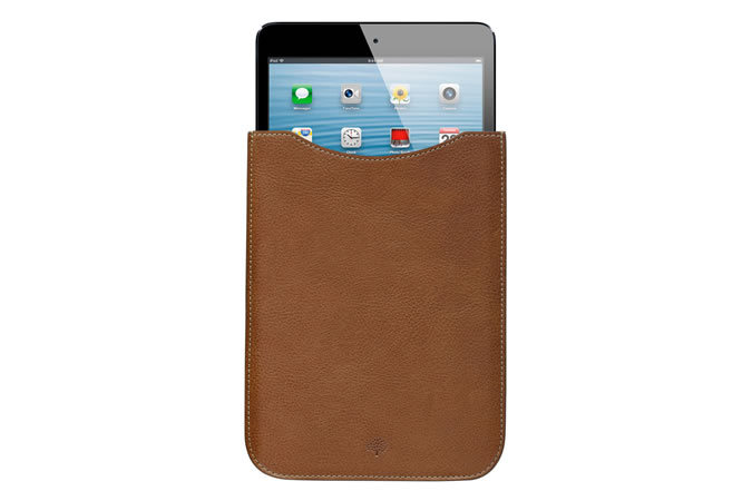 Mulberry Simple iPad Mini Sleeve Oak Natural Leather