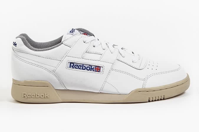 REEBOK MEN’S WHITE WORKOUT PLUS R12 SNEAKERS