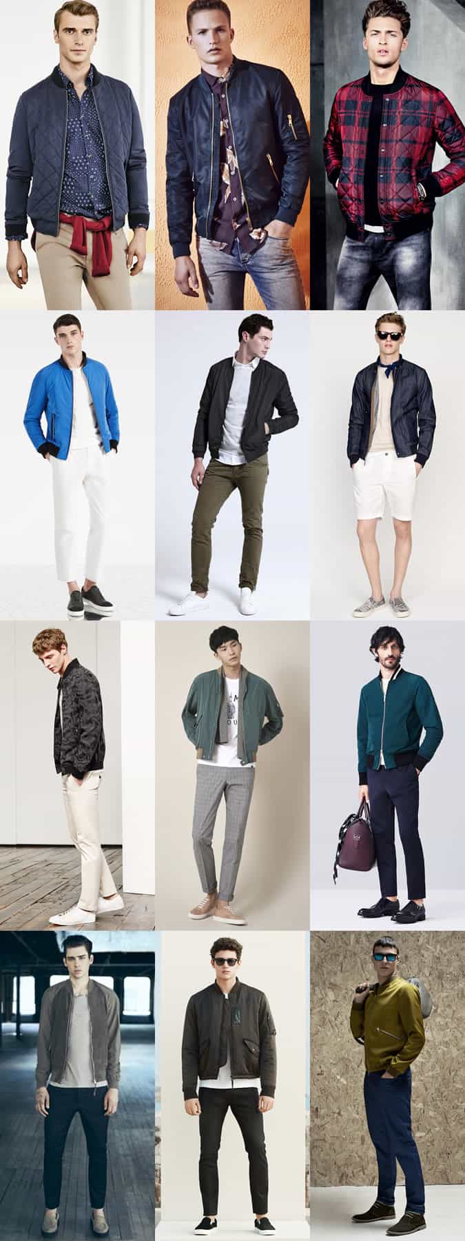 Men's Bomber Jackets Spring Outfit Inspiration Lookbook