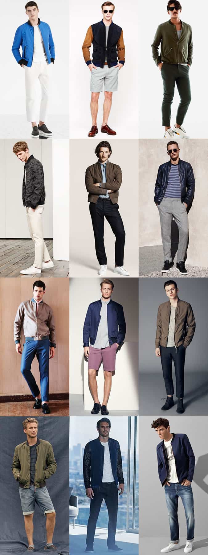 Men's Bomber Jackets - Outfit Inspiration Lookbook