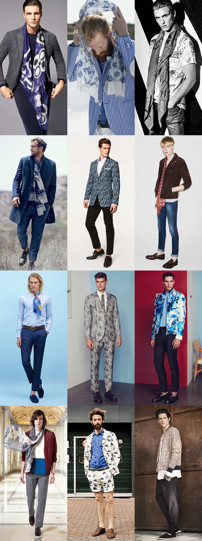 Men's Printed and Graphic Jackets, Tailoring And Scarves Outfit Inspiration