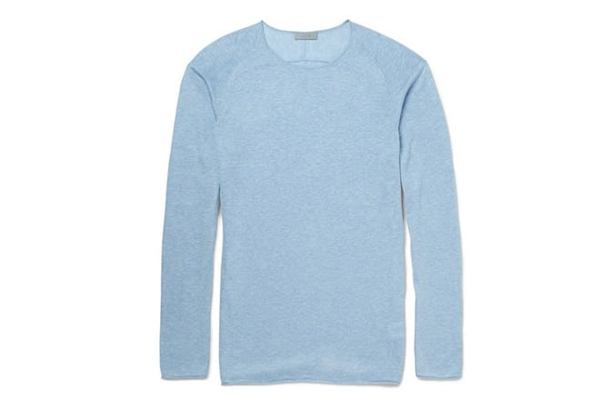 COS MARLED SILK, LINEN AND LYOCELL-BLEND RAGLAN SWEATER