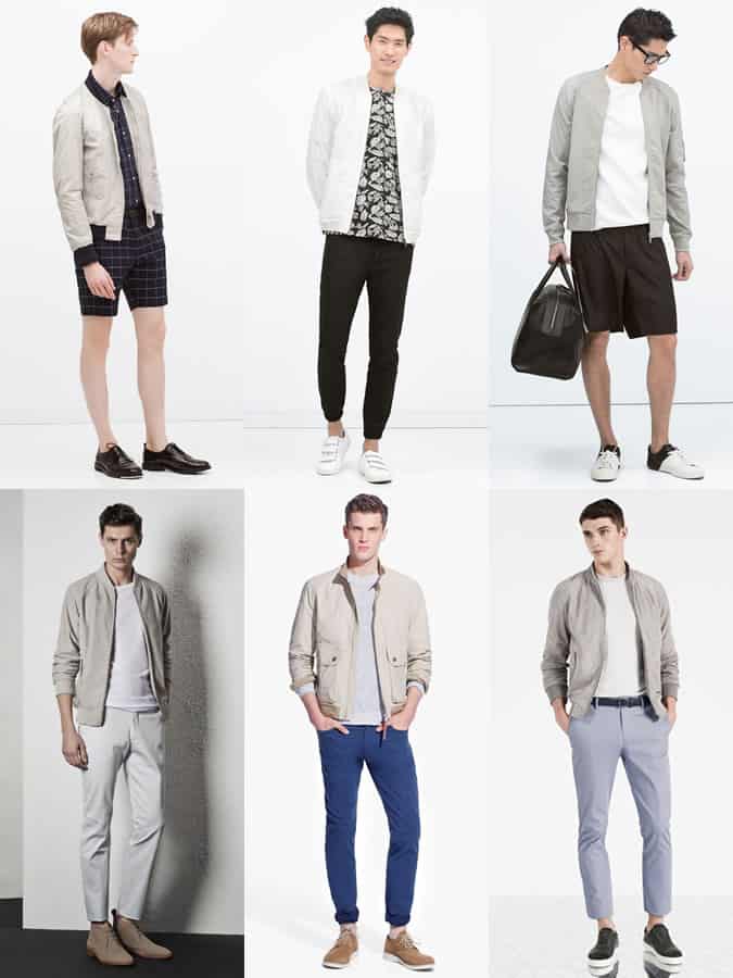 Men's Lightweight Bomber Jackets - Spring/Summer Outfit Inspiration Lookbook
