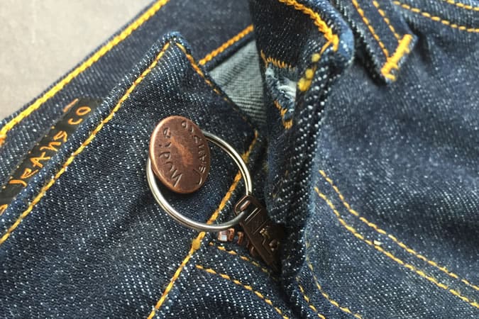 Trouser Fly Hack - Use a key ring and loop it over your waistband button to keep a broken trouser fly up