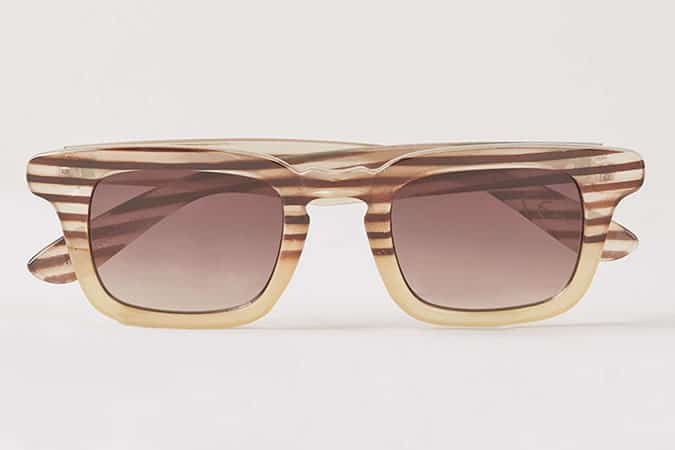 Brown Striped Sunglasses