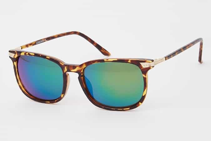 ASOS Wayfarer Sunglasses With Mirrored Lens In Tortoiseshell