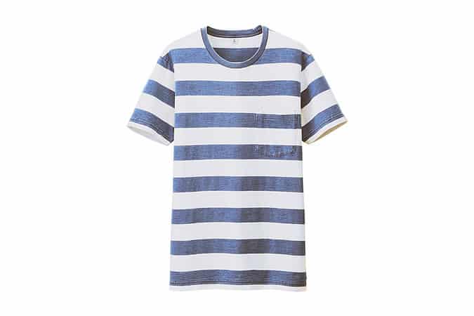 Uniqlo Indigo Striped Short Sleeve T-Shirt
