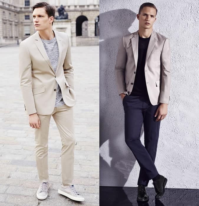 Men's Black Suit and Blazer Separates Outfit Inspiration Lookbook