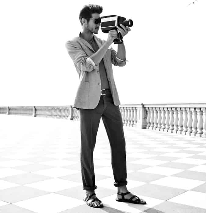 Men's Tailored Separates With Sandals Outfit Inspiration Lookbook