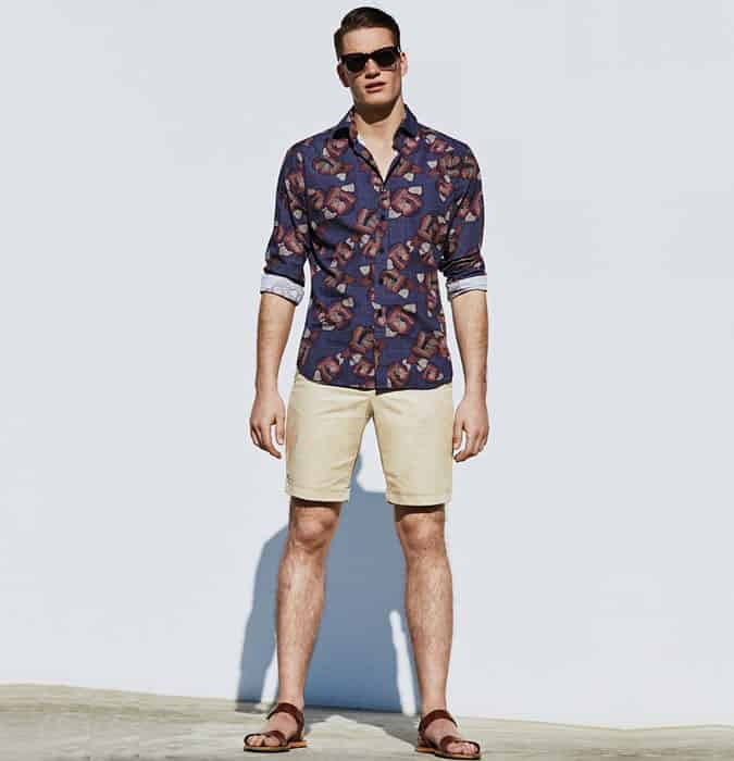 Men's Sandals With Tailored Shorts Outfit Inspiration Lookbook
