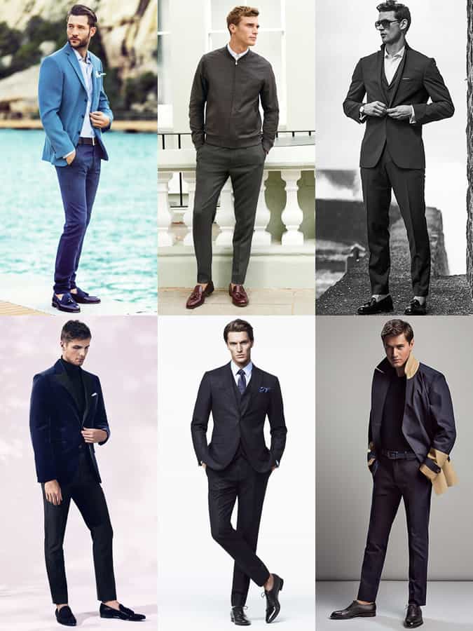 Men's Sockless Looks With A Minimal Trouser Break Outfit Inspiration Lookbook