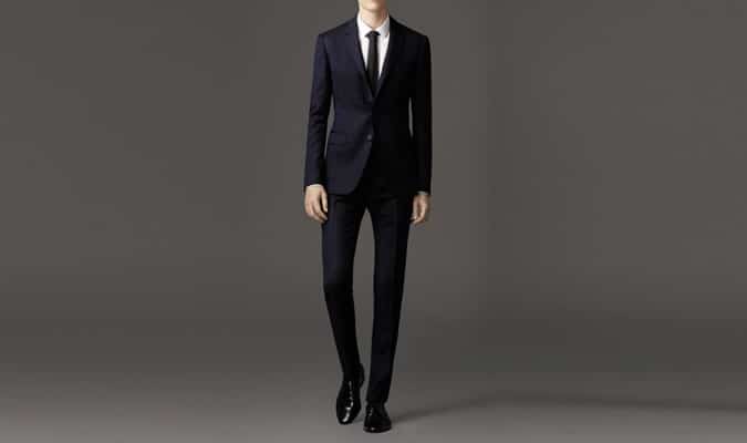 Burberry Slim Fit Travel Tailoring Virgin Wool Birdseye Suit
