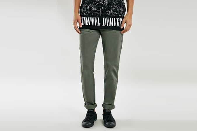 Topman Green Slim Chino