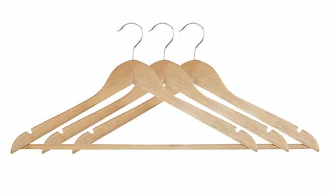 John Lewis Basic Wood Jacket Bar Hanger, Set of 6
