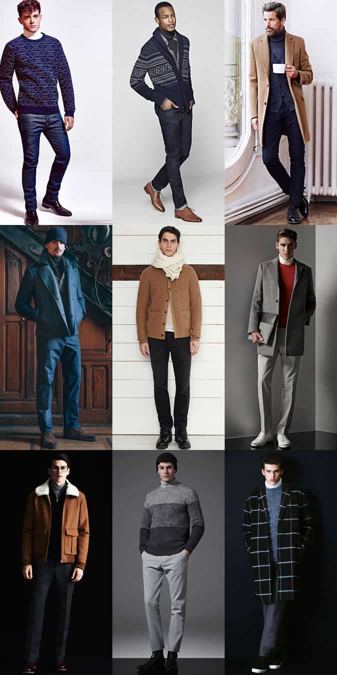 Men's Knitwear LAyering Outfit Inspiration Lookbook