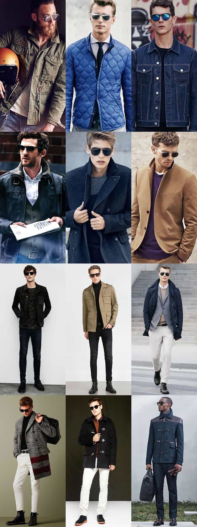 Men's Sunglasses in Autumn/Winter - Outfit Inspiration Lookbook