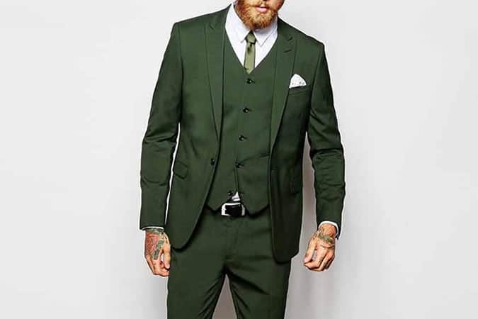 ASOS Skinny Suit in Green