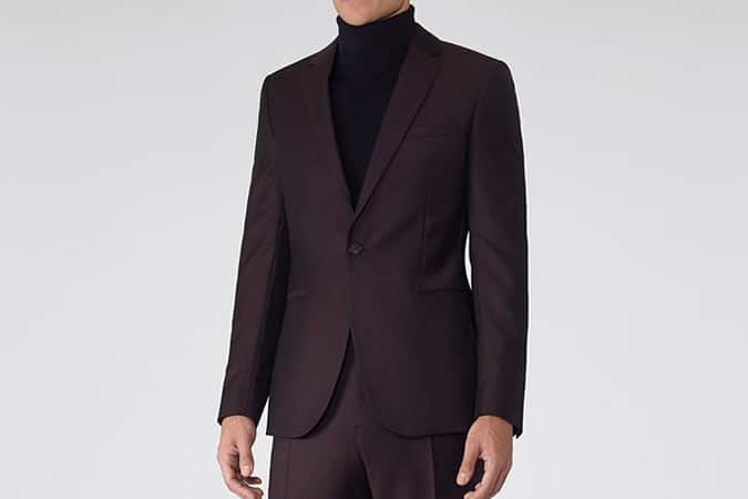 Reiss Menenzies Slim Fit Suit in Copper
