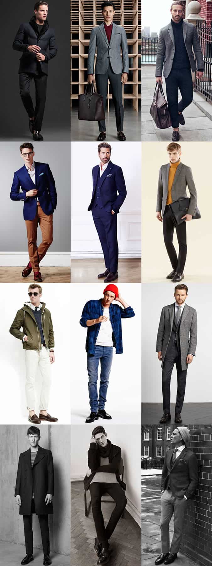 Men's Leather Loafers In Autumn/Winter Outfit Inspiration Lookbook
