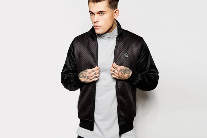 Religion Perforated Zip Up Tracksuit Top