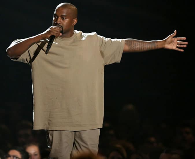 Kanye West In Head-To-Toe Camel At MTV VMAs 2015