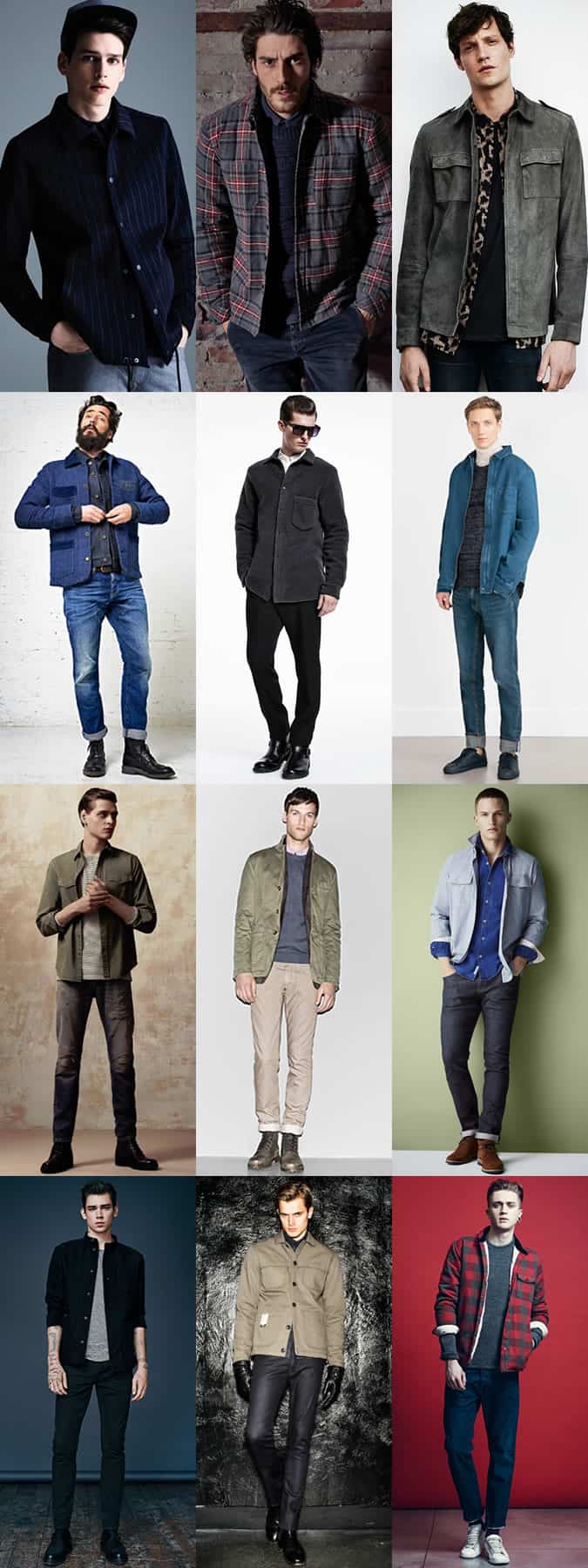 Men's Overshirts and Shacket Outfit Inspiration Lookbook