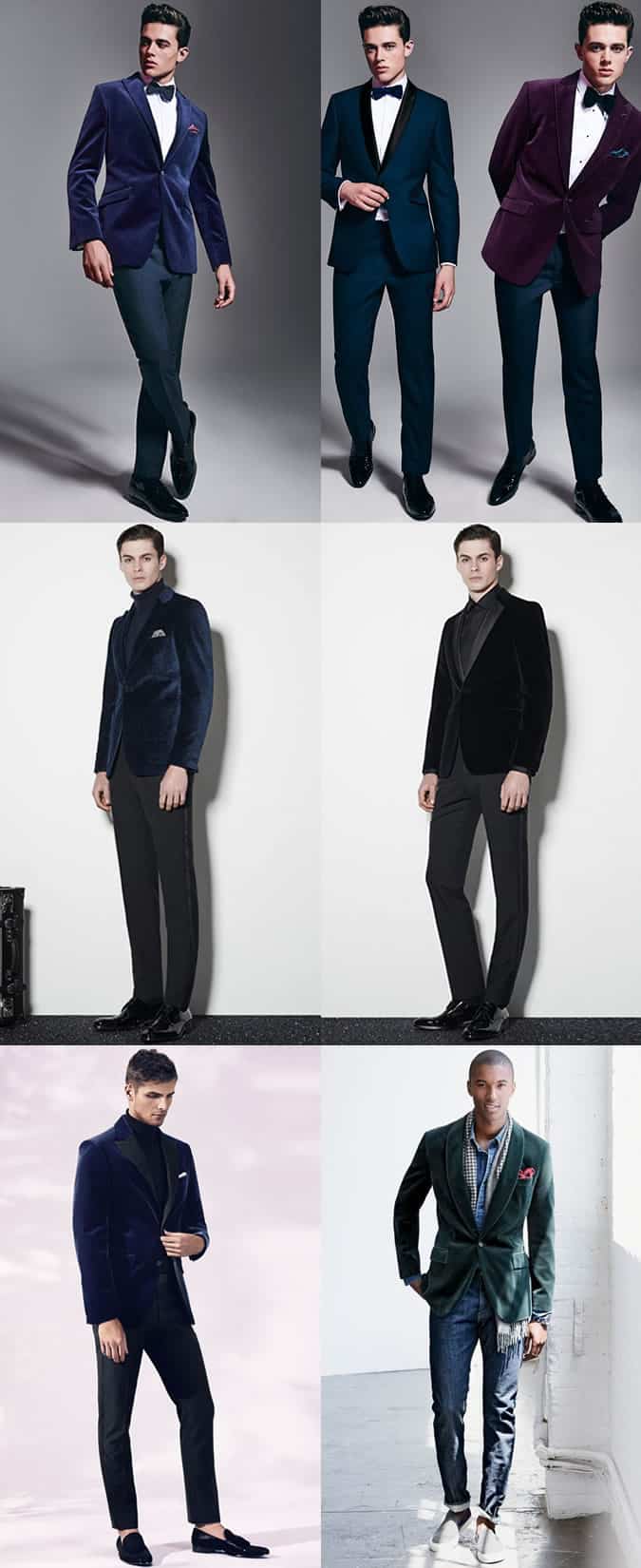 Men's Velvet Jackets Outfit Inspiration Lookbook