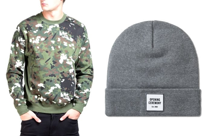 Men's Opening Ceremony Beanie and SSUR Crew Neck Sweatshirt