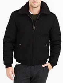 WALLACE & BARNES SHERPA-COLLAR WOOL BOMBER JACKET