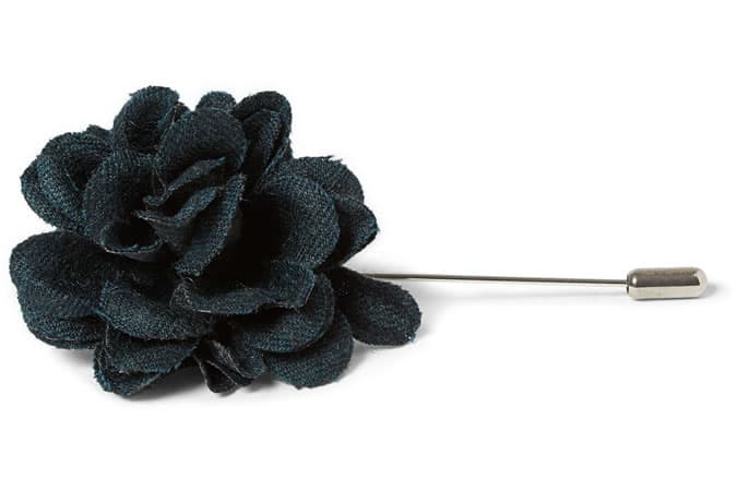 LANVIN WOOL AND CASHMERE-BLEND FLOWER LAPEL PIN