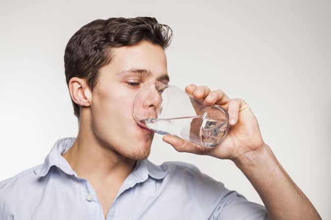 Man Drinking Water