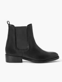 Mango Man Elastic Panels Leather Boots