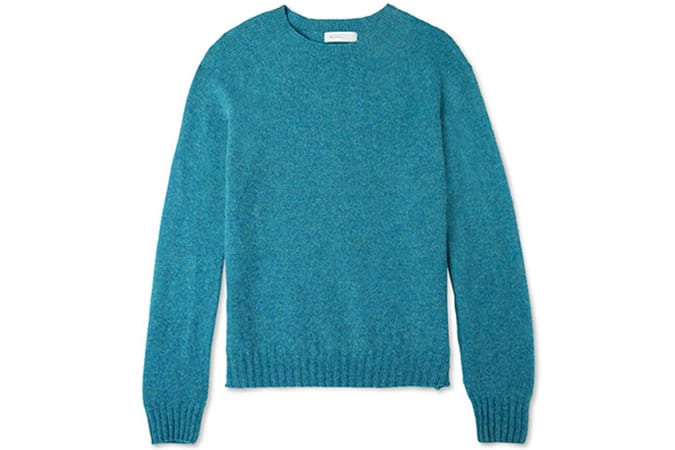 Several Slim-Fit Flecked Shetland Wool Sweater
