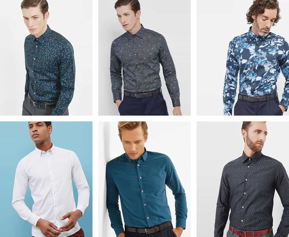 Ted Baker Printed Long-Sleeved Shirts