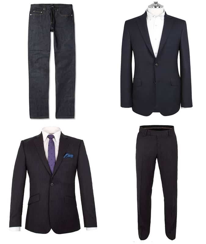 Men's Dark Coloured Tailoring and Chalk Stripe Suits